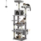Multi-Level Cat Tree Tower with Scratching Posts&Board, Hammock, Cat Condo, Spacious Top Perch,Dangling Balls for Indoor Cats