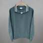 Still Water/Tapioca Stripe Quarter Zip Pullover