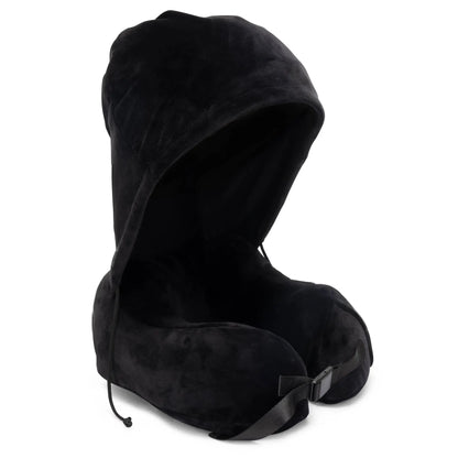 Eyeconic Hooded Ergonomic Memory Foam Travel Neck Pillow