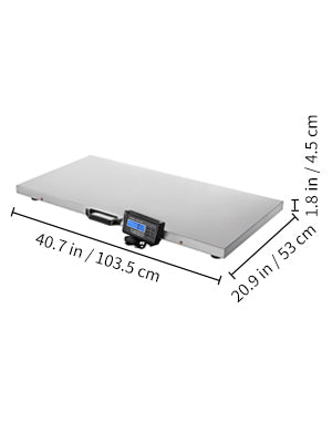 SucceBuy 880/1100Lbs Digital Livestock Scale Large Pet Vet Scale Stainless Steel Platform Elect Ronic Postal Shipping Scale