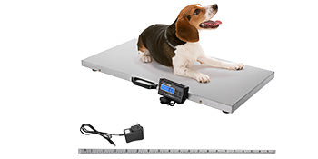 SucceBuy 880/1100Lbs Digital Livestock Scale Large Pet Vet Scale Stainless Steel Platform Elect Ronic Postal Shipping Scale